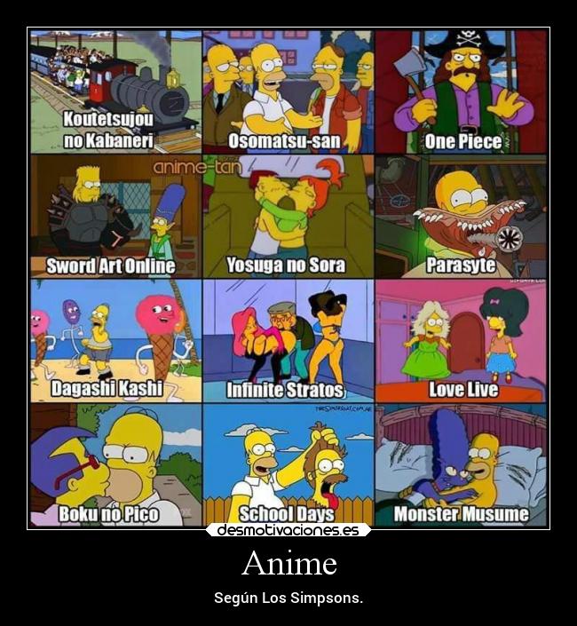 Anime - Según Los Simpsons.