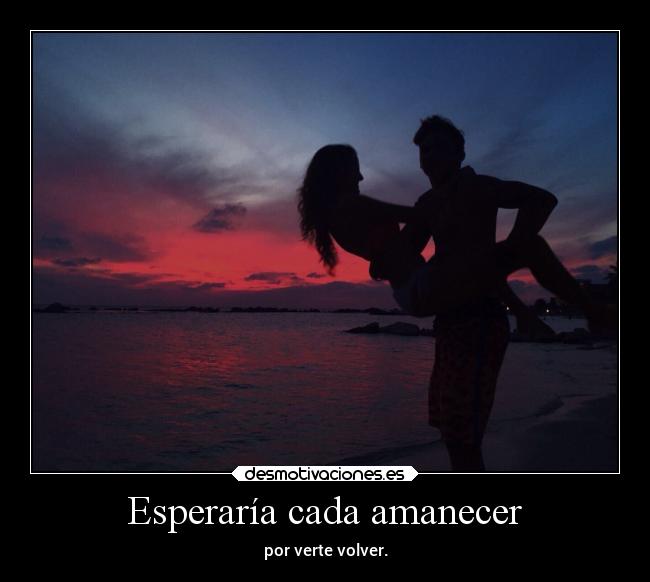 Esperaría cada amanecer - por verte volver.