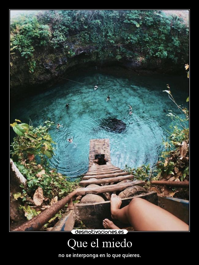 Que el miedo -