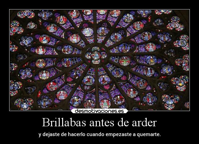 Brillabas antes de arder -