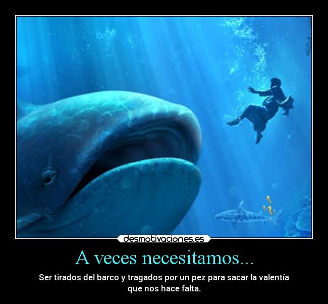 A veces necesitamos... - 