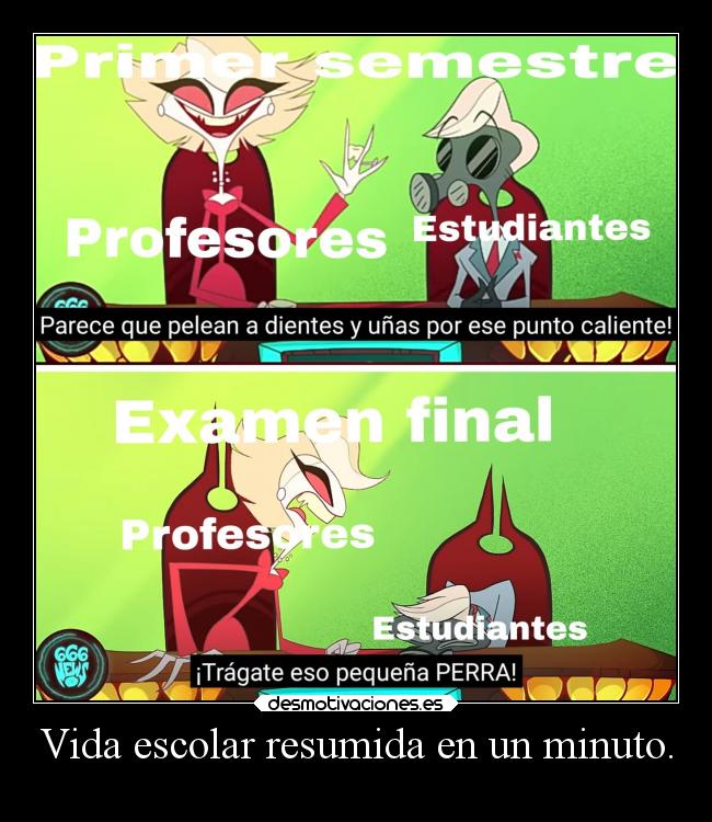 Vida escolar resumida en un minuto. - 