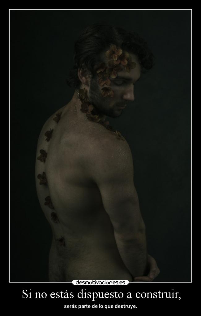 Si no estás dispuesto a construir, -