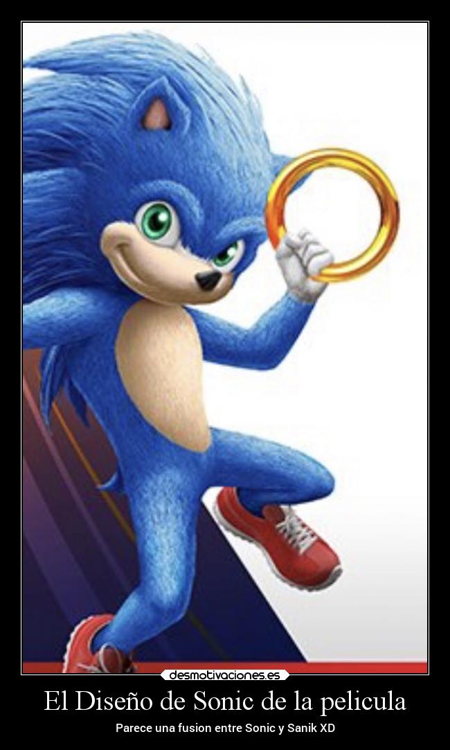 El Diseño de Sonic de la pelicula -