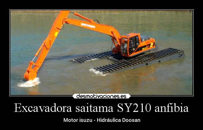Excavadora saitama SY210 anfibia - Motor isuzu - Hidráulica Doosan