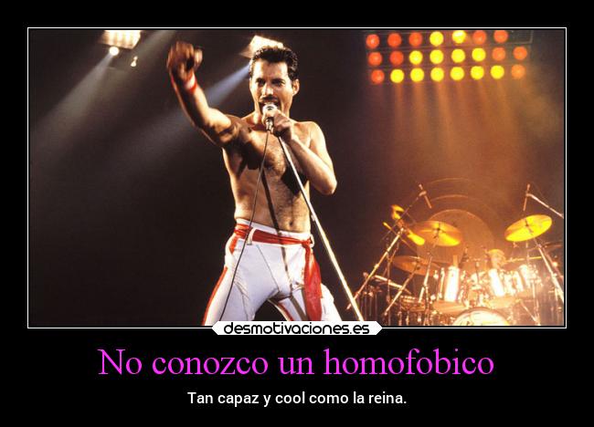 No conozco un homofobico - Tan capaz y cool como la reina.