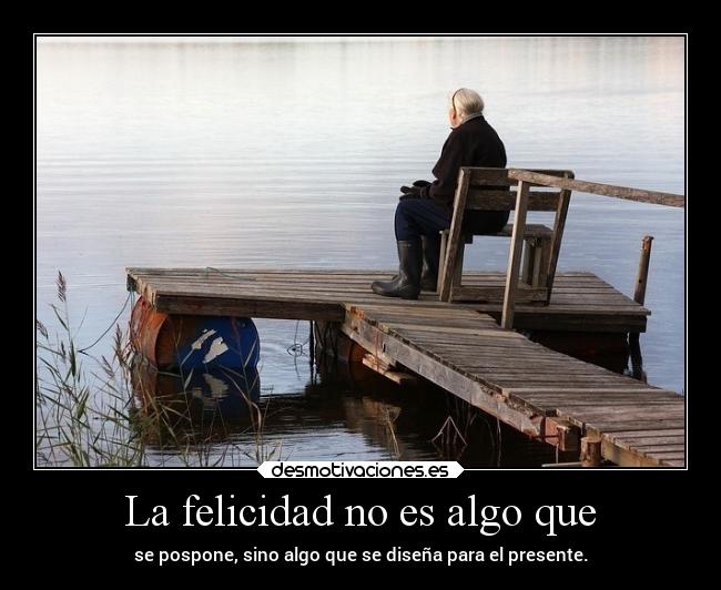 La felicidad no es algo que -