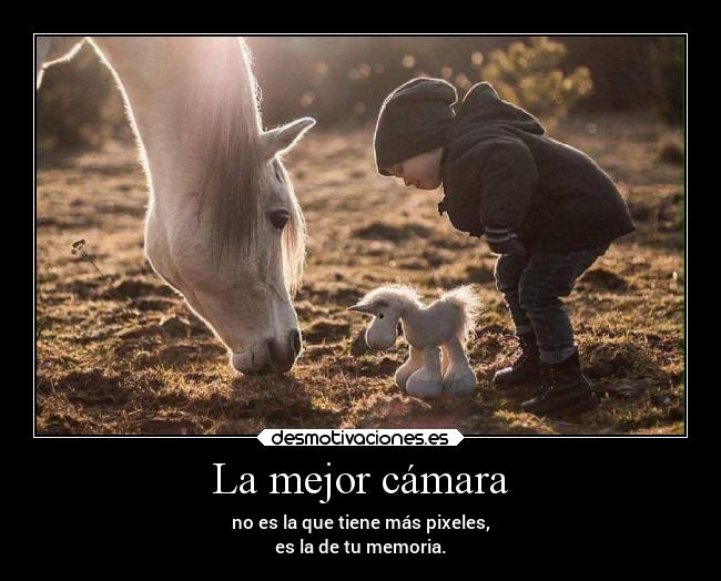 La mejor cámara - no es la que tiene más pixeles,
es la de tu memoria.