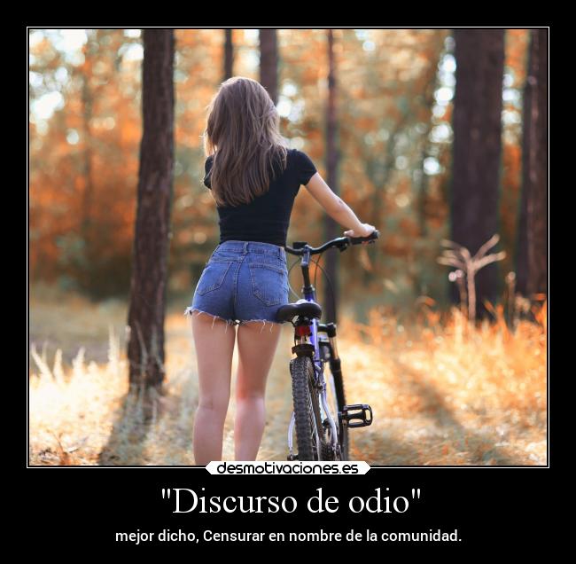 Discurso de odio - mejor dicho, Censurar en nombre de la comunidad.