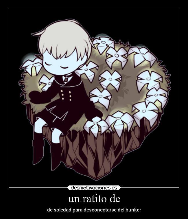 un ratito de - de soledad para desconectarse del bunker