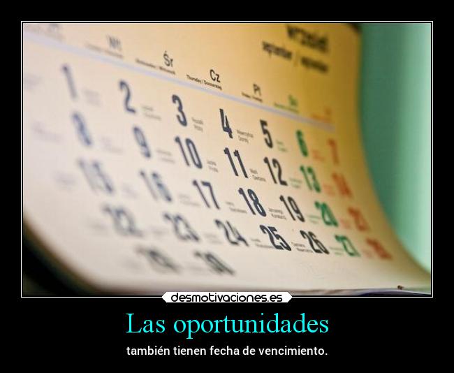 Las oportunidades -