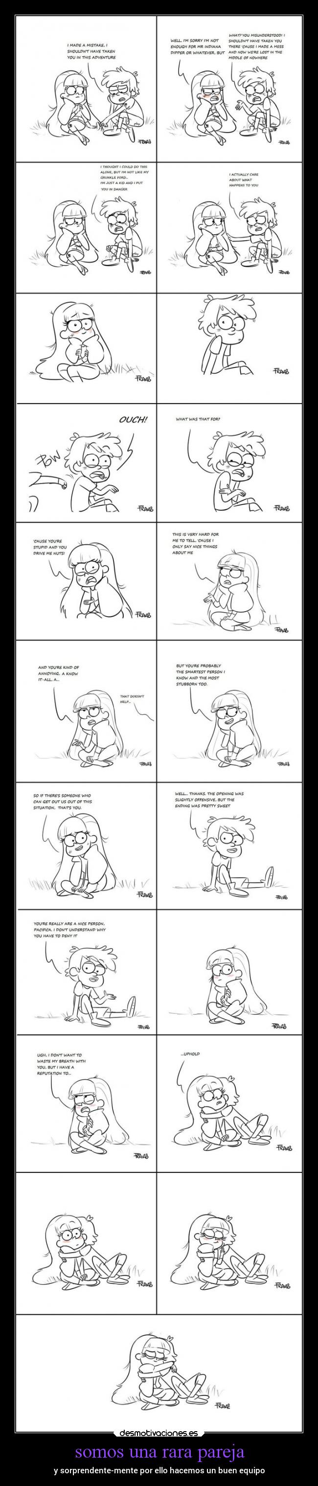 somos una rara pareja - y sorprendente-mente por ello hacemos un buen equipo