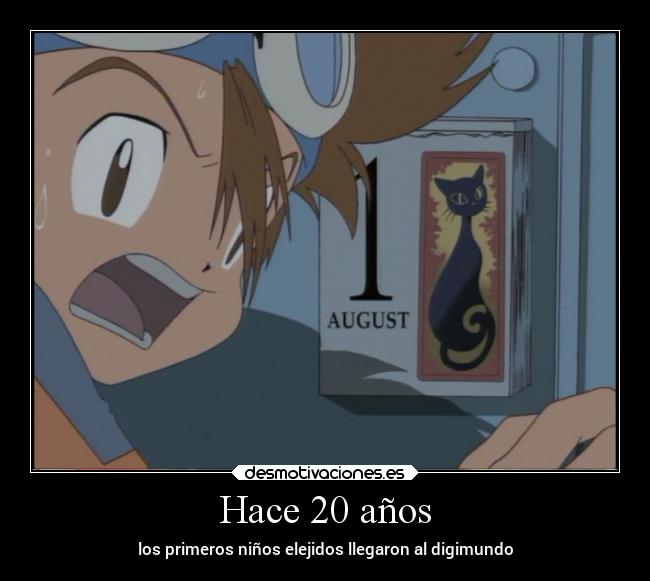 Hace 20 años - los primeros niños elejidos llegaron al digimundo