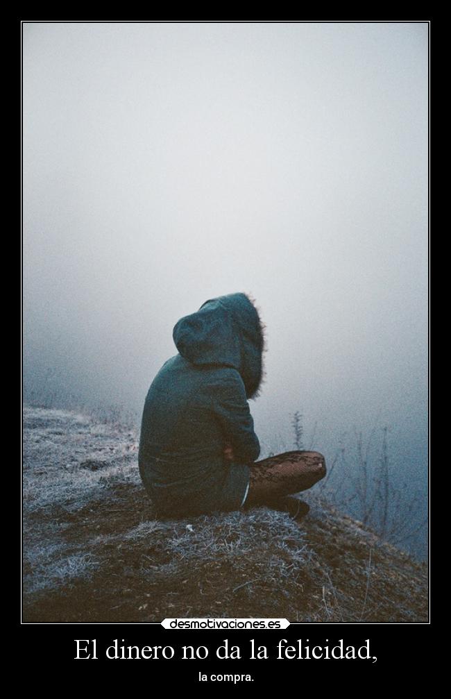 El dinero no da la felicidad, - la compra.