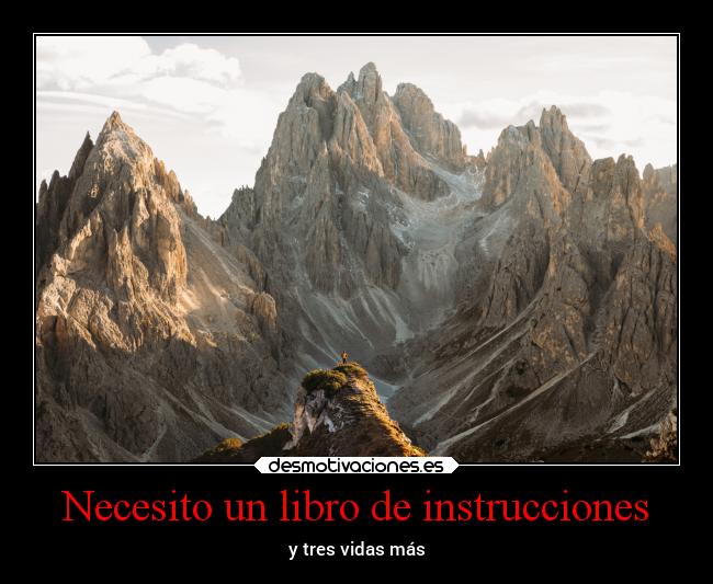 Necesito un libro de instrucciones - y tres vidas más