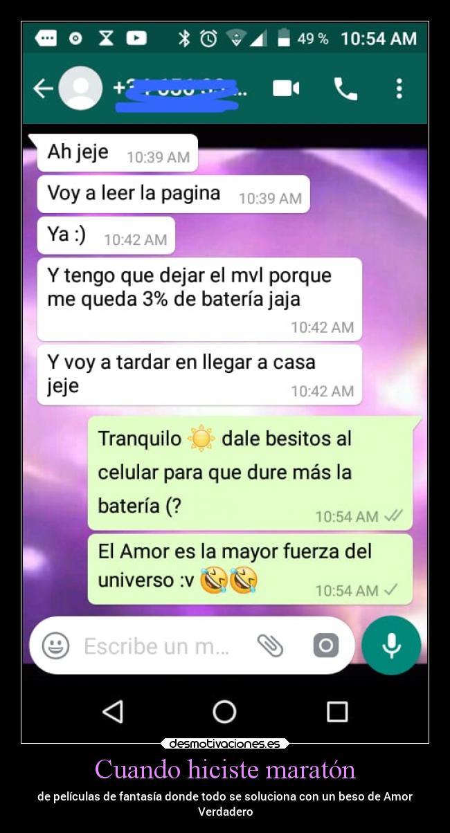 Cuando hiciste maratón - de películas de fantasía donde todo se soluciona con un beso de Amor
Verdadero