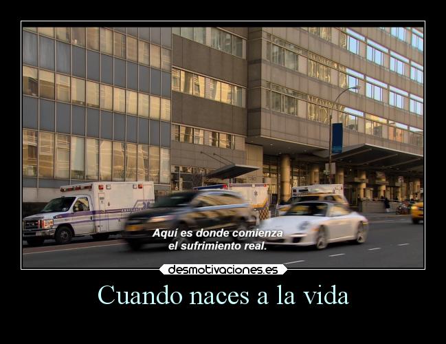 Cuando naces a la vida -