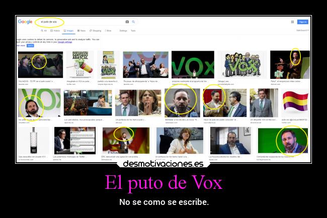 El puto de Vox - No se como se escribe.
