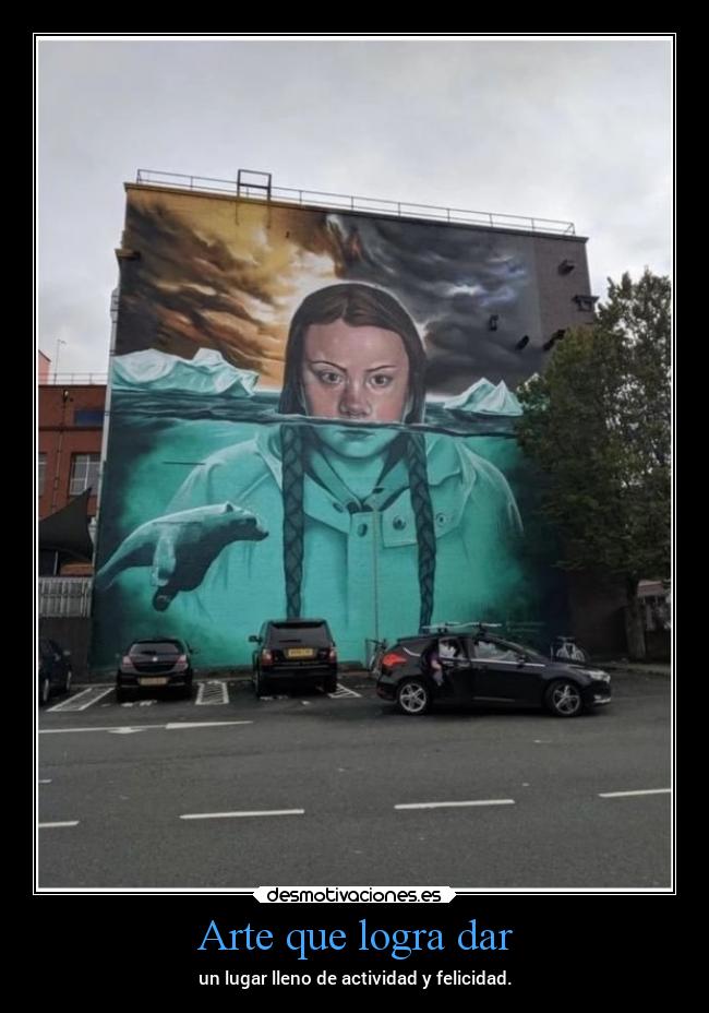 Arte que logra dar - un lugar lleno de actividad y felicidad.