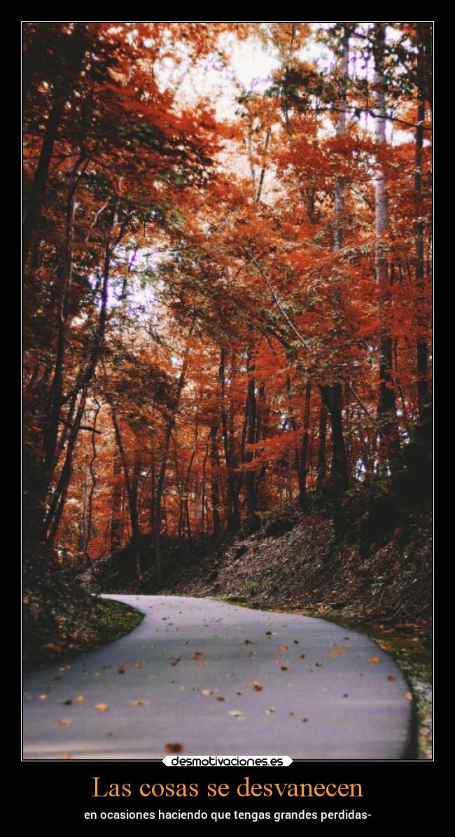 Las cosas se desvanecen - 