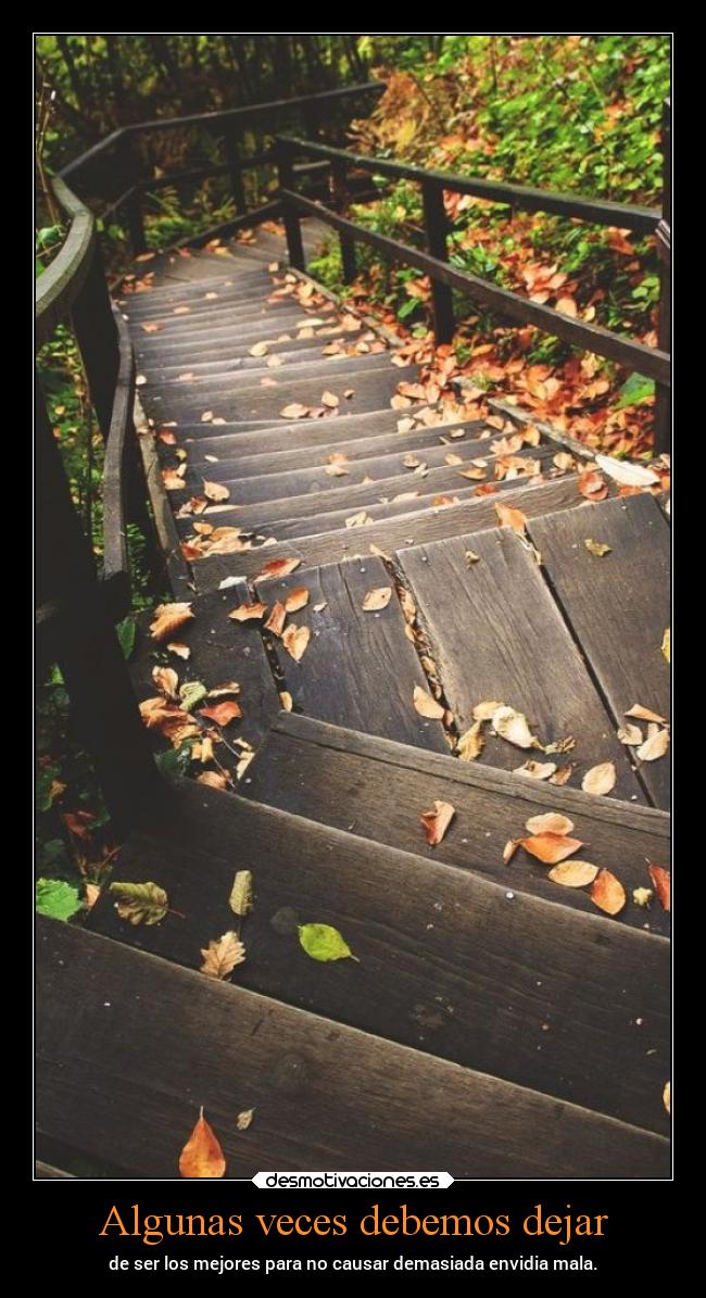 Algunas veces debemos dejar - 