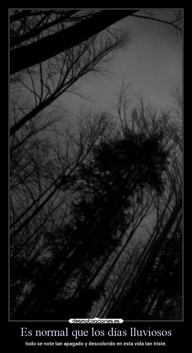 Es normal que los días lluviosos - 