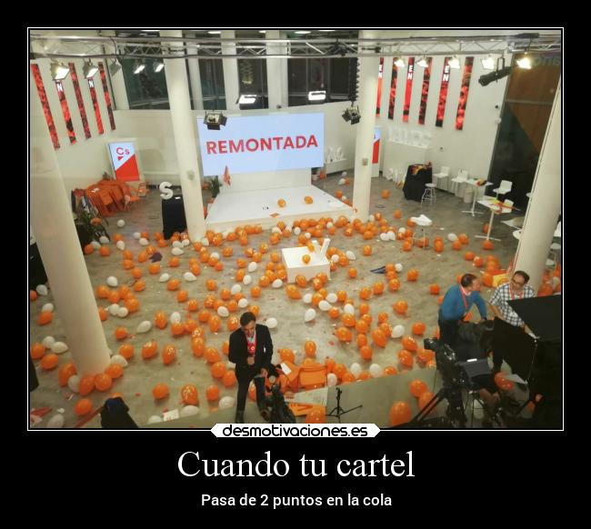 Cuando tu cartel - Pasa de 2 puntos en la cola