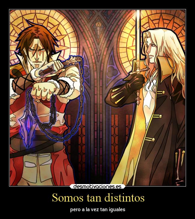 carteles amistad castlevania netflix alucard trevor belmont monsterenergy tardesinolvidables desmotivaciones