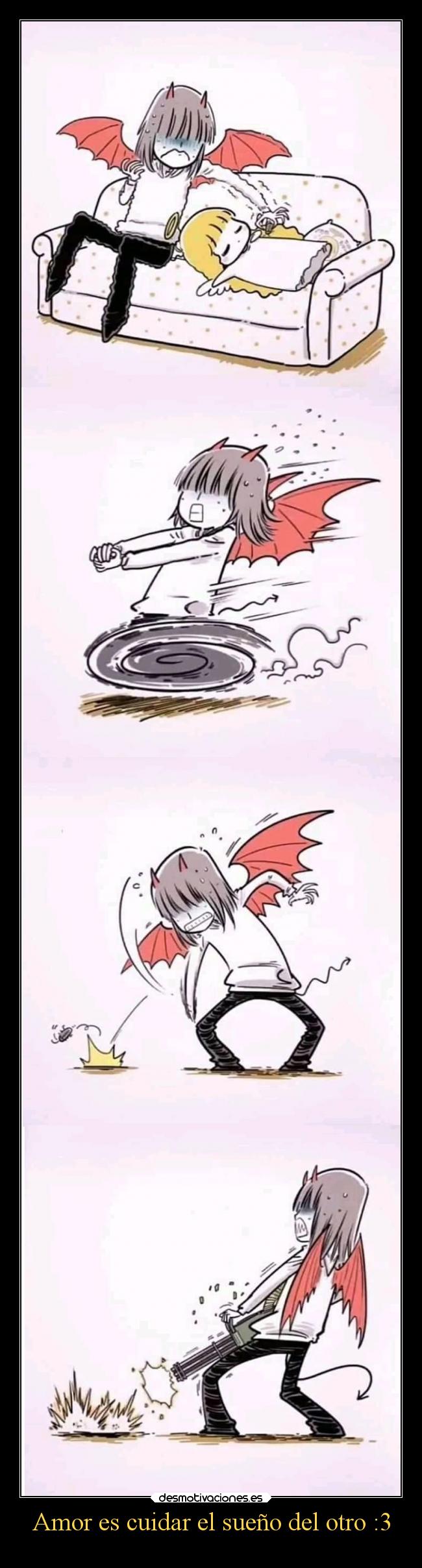 Amor es cuidar el sueño del otro :3 -