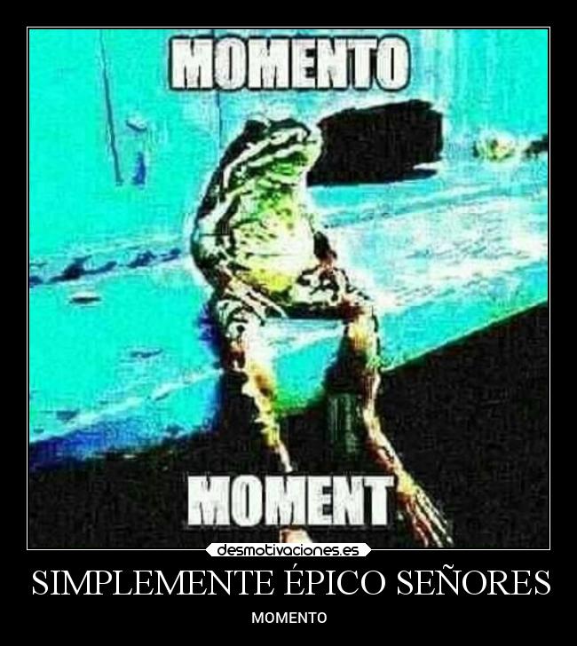 SIMPLEMENTE ÉPICO SEÑORES - MOMENTO