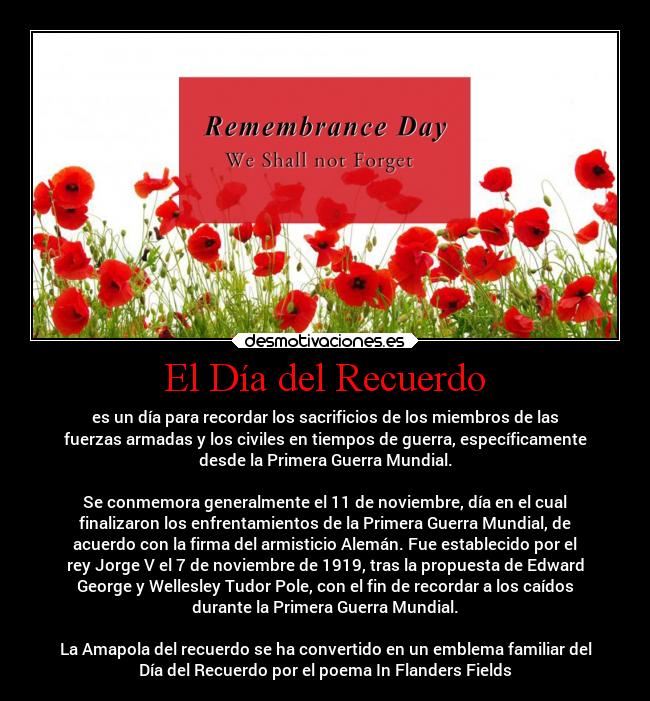 El Día del Recuerdo -