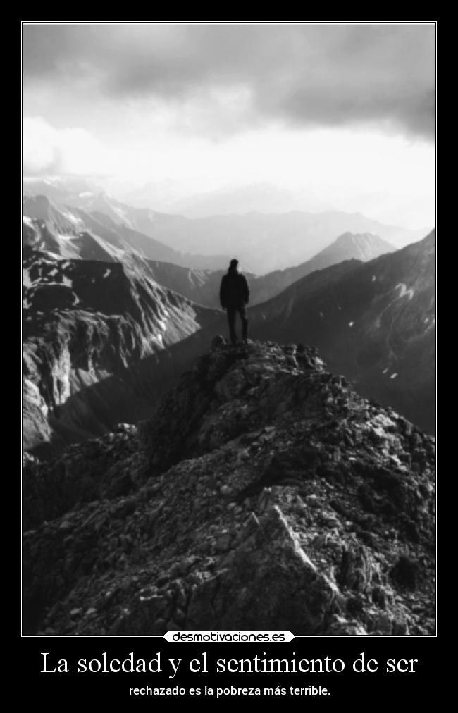 La soledad y el sentimiento de ser Desmotivaciones