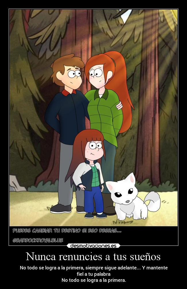 Nunca renuncies a tus sueños - No todo se logra a la primera, siempre sigue adelante... Y mantente
fiel a tu palabra
No todo se logra a la primera.