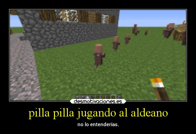 carteles memes minecraft aldeanos desmotivaciones