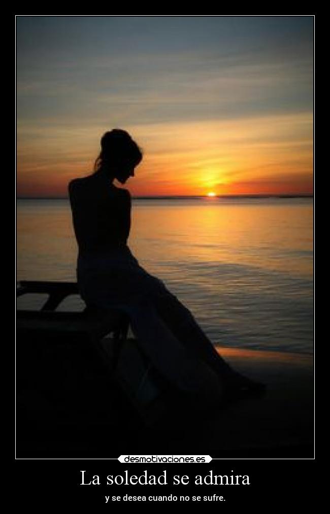 La soledad se admira | Desmotivaciones