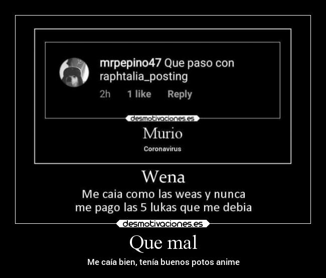 Que mal - Me caía bien, tenía buenos potos anime