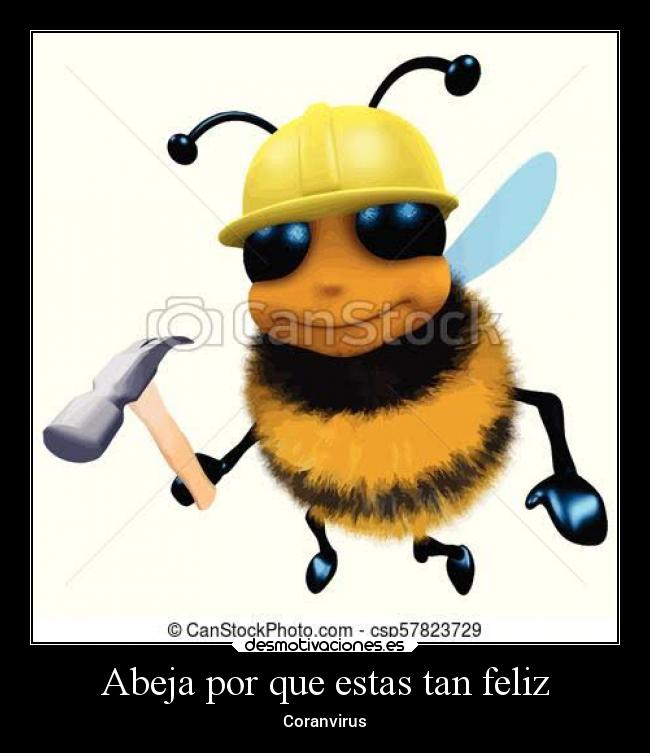 Abeja por que estas tan feliz -