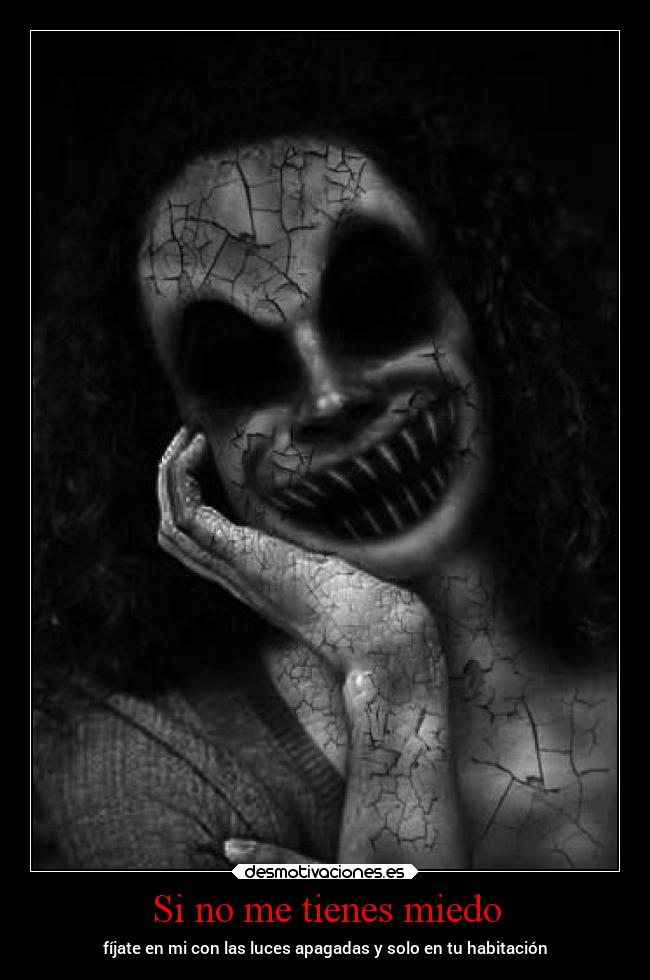 carteles miedo miedo montaje fantasma terror oscuridad suspensos desmotivaciones