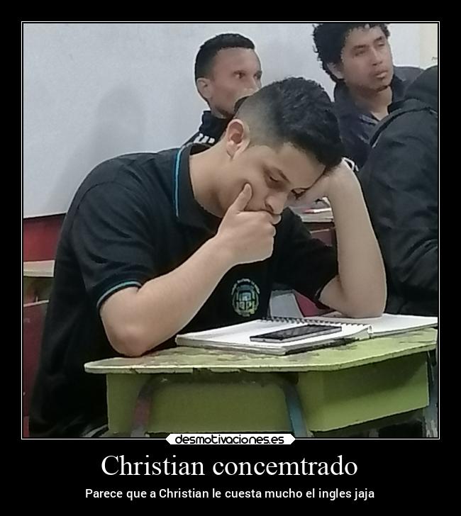 Christian concemtrado - Parece que a Christian le cuesta mucho el ingles jaja