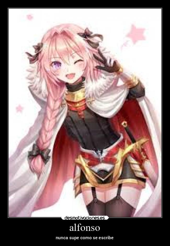 alfonso - nunca supe como se escribe