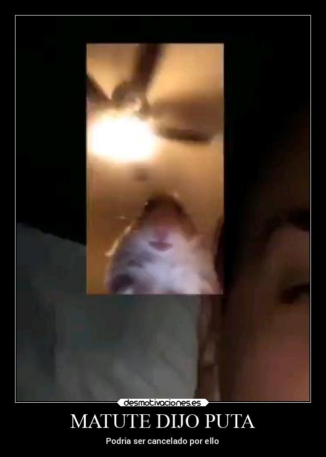 MATUTE DIJO PUTA - Podria ser cancelado por ello