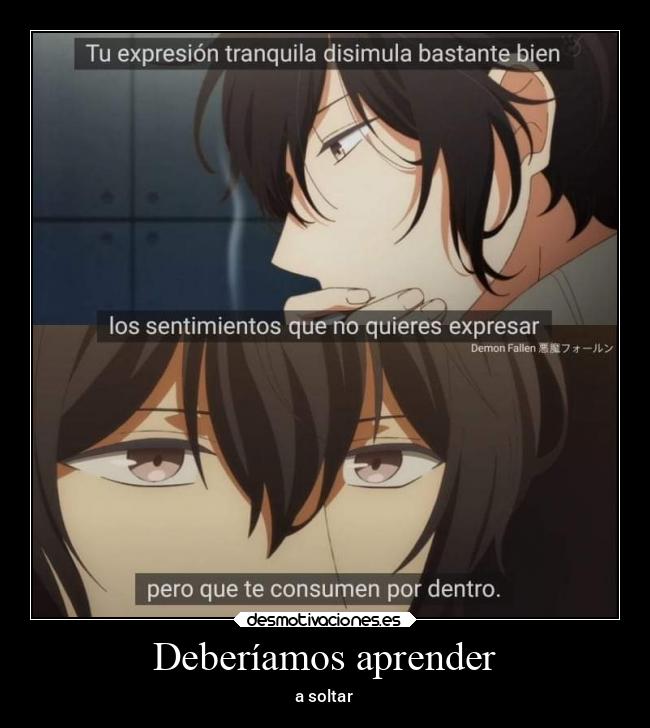 Deberíamos aprender - a soltar