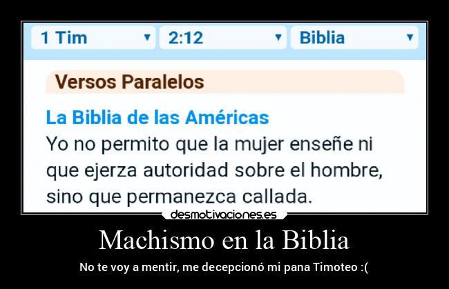 Machismo en la Biblia - 