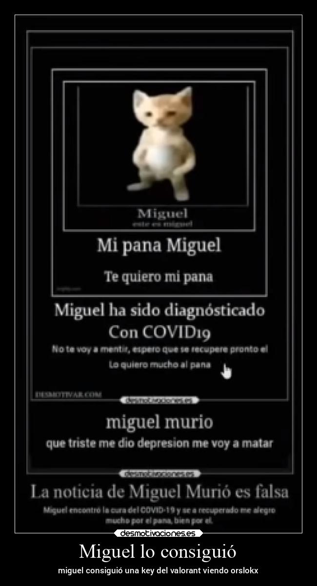 Miguel lo consiguió -