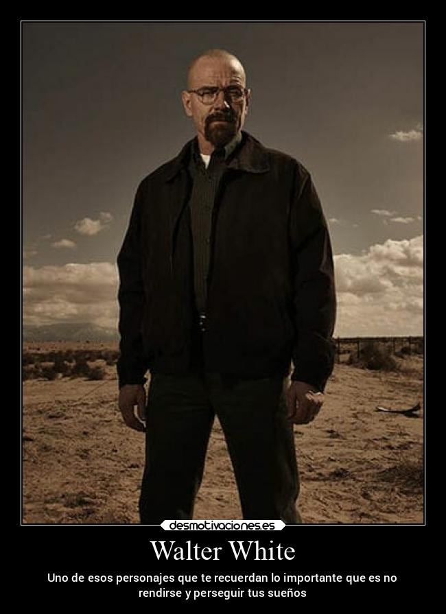 Walter White - Uno de esos personajes que te recuerdan lo importante que es no
rendirse y perseguir tus sueños