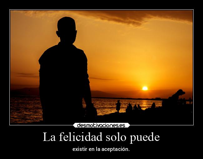 La felicidad solo puede -