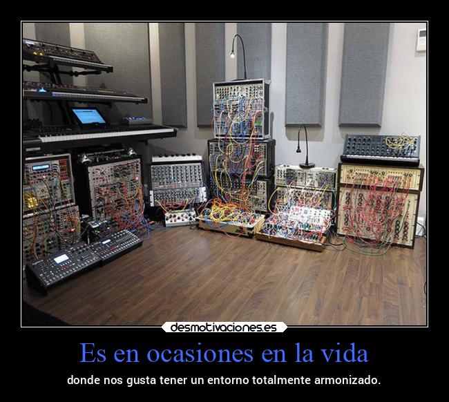 Es en ocasiones en la vida - donde nos gusta tener un entorno totalmente armonizado.