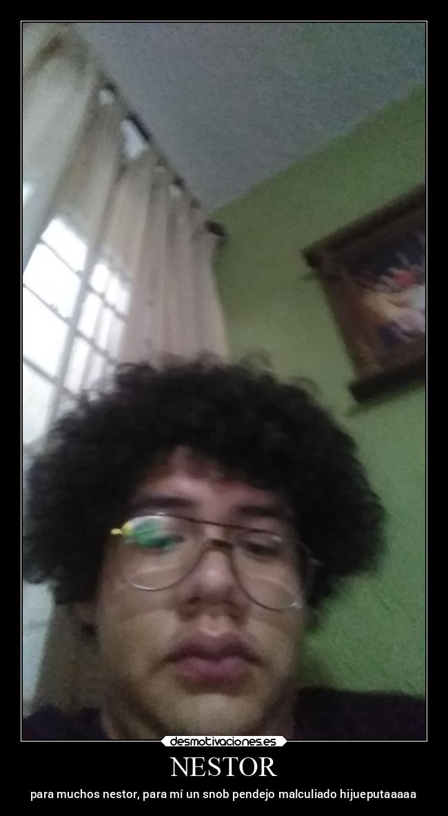NESTOR - para muchos nestor, para mí un snob pendejo malculiado hijueputaaaaa
