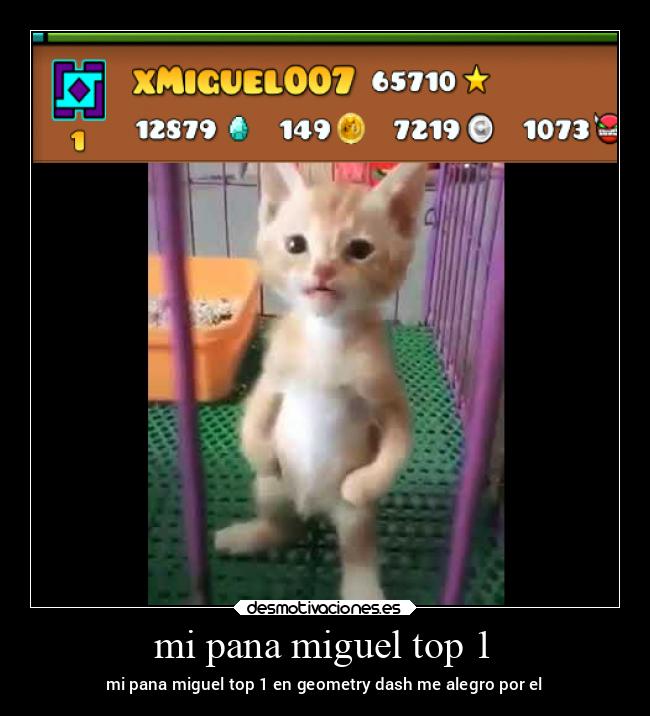 mi pana miguel top 1 - mi pana miguel top 1 en geometry dash me alegro por el