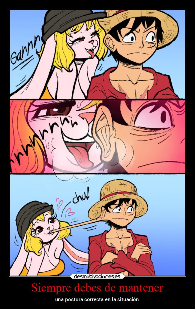 carteles ausencia alegria anime onepiece carrot mind control desmotivaciones